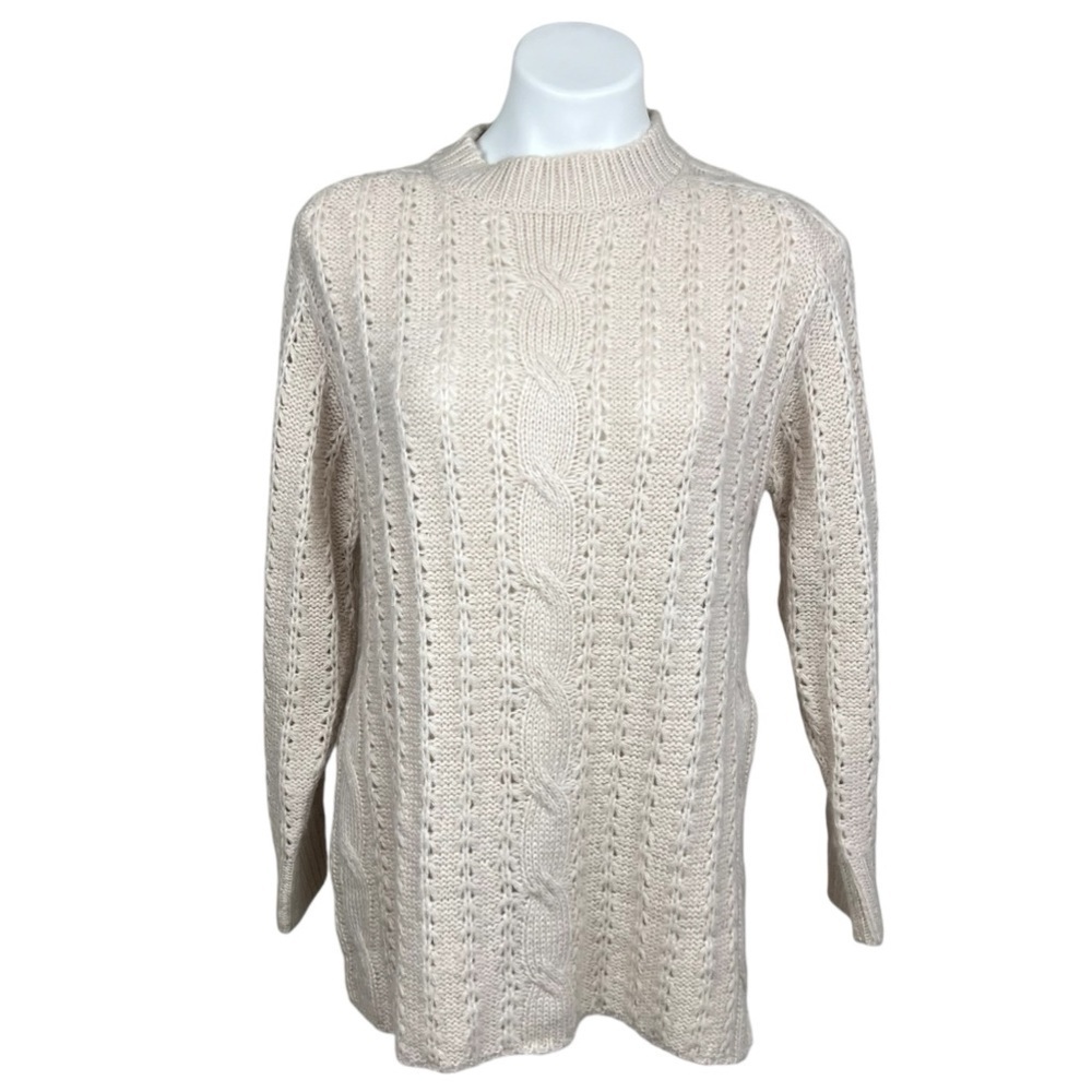 Avantlook Cable Knit Sweater Women’s Small Cream